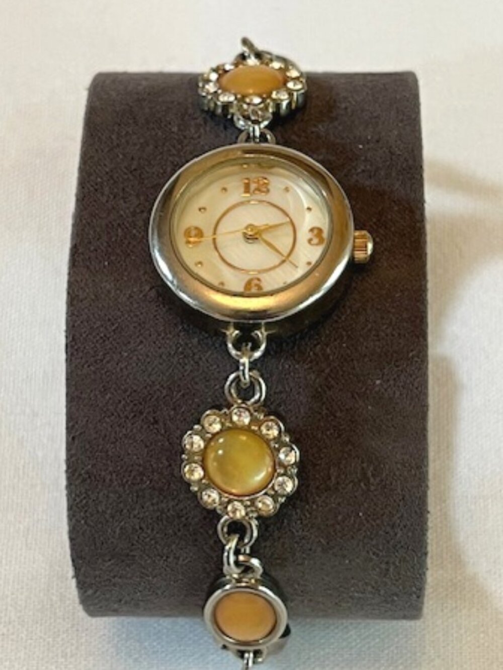CHRISTIAN BENET | Bracelet watch with decorative stones-NEW Battery